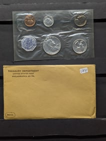 1961 US Proof Set - Includes Three 90% Silver Coins