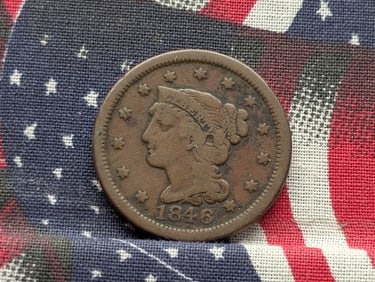 1846 Braided Hair Large Cent.