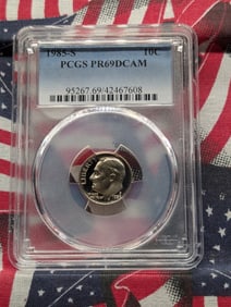 1985-S Roosevelt Dime, PCGS PR69DCAM