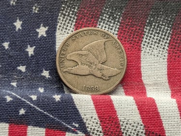 1858 Flying Eagle Cent with Small Letters.