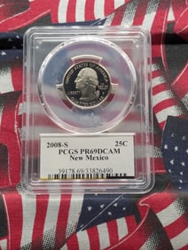 2008-S New Mexico Washington Quarter, PCGS PR69DCAM