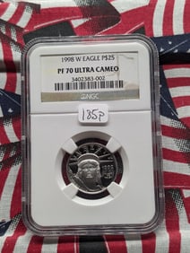 1998-W Eagle $25 NGC PF70 Ultra Cameo 1/4 oz .999 Platinum