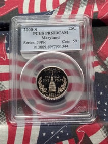 2000-S Maryland Washington Quarter, PCGS PR69DCAM