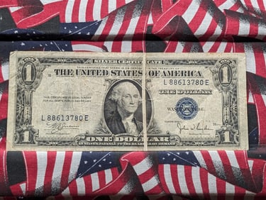 1935 C $1 Silver Certificate - Large Gutter Fold Error