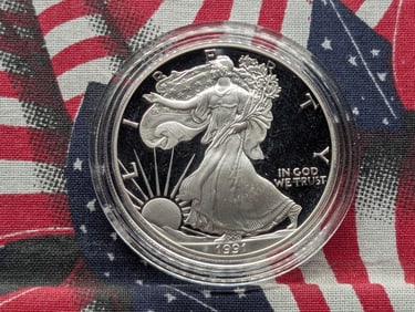 1991-S American Silver Eagle, One Troy Ounce .999 Fine Silver