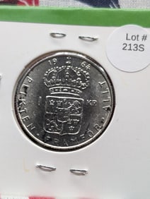 1964 Sweden One Krona 40% Silver