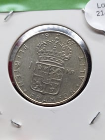 1967 Sweden One Krona 40% Silver