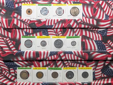 Large lot of Misc. Carded Foreign Coins