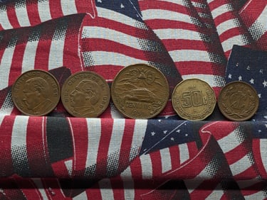 (5) Assorted Mexican Coins