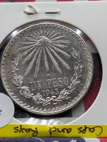 1943 Mexican One Peso, 72% Silver