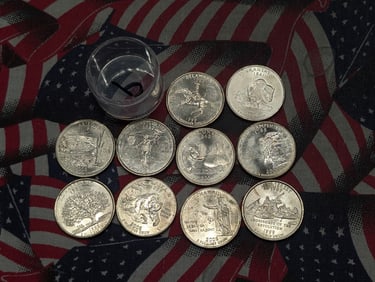 (10) Mixed Dates & States Uncirculated State Quarters, All "P"