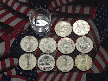 (10) Mixed Dates & States Uncirculated State Quarters, All "P"