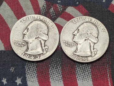 1943-P & 1944-P Washington Quarters