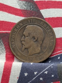 1855 France 10 Centimes, Napolean III Empereur