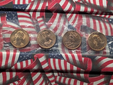 2009 First Spouse Bronze Medal Set, Missing Julia Tyler, Four Coins, No Envelope