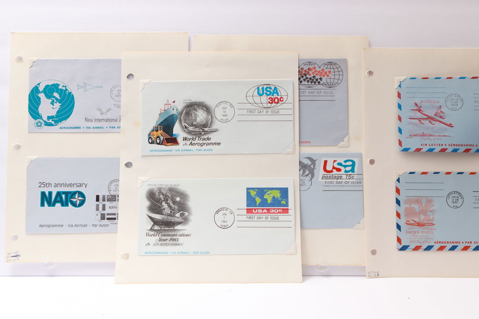 Collection of U.S. Aerogramme First Day Covers – 1960s–1980s Issues (1 of 9)