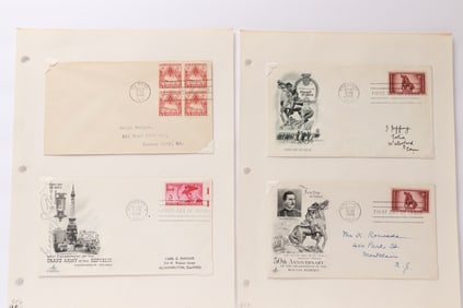 1948–1949 First Day Covers with Blocks of Four