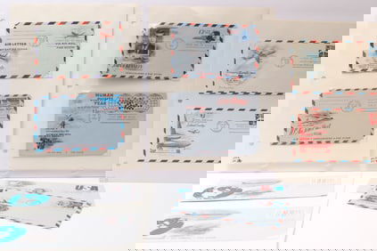 Collection of U.S. Airmail and Aerogramme First Day Covers – 1950s–1970s Issues