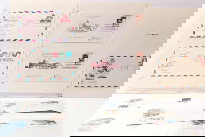 Collection of U.S. Airmail and Commemorative First Day Covers – 1950s–1990s Issues