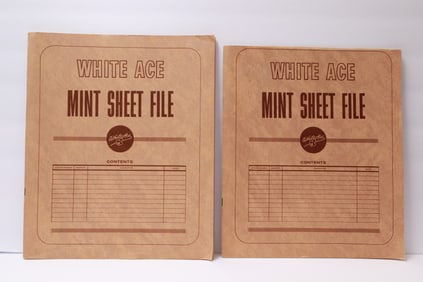 Two White Ace Mint Sheet Files