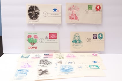Collection of U.S. First Day Covers – Love, Flags, and Commemorative Issues