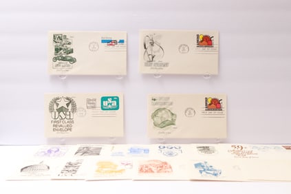 Collection of U.S. First Day Covers – Postal Rates, Energy, Conservation, and Commemoratives