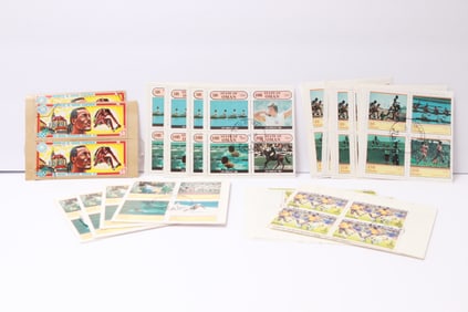 Oman and Ajman Topical Stamp Blocks – Olympic Sports and Portrait Issues