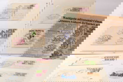 George Washington Bicentennial Commemorative Covers with Federal Hall Series, 1932