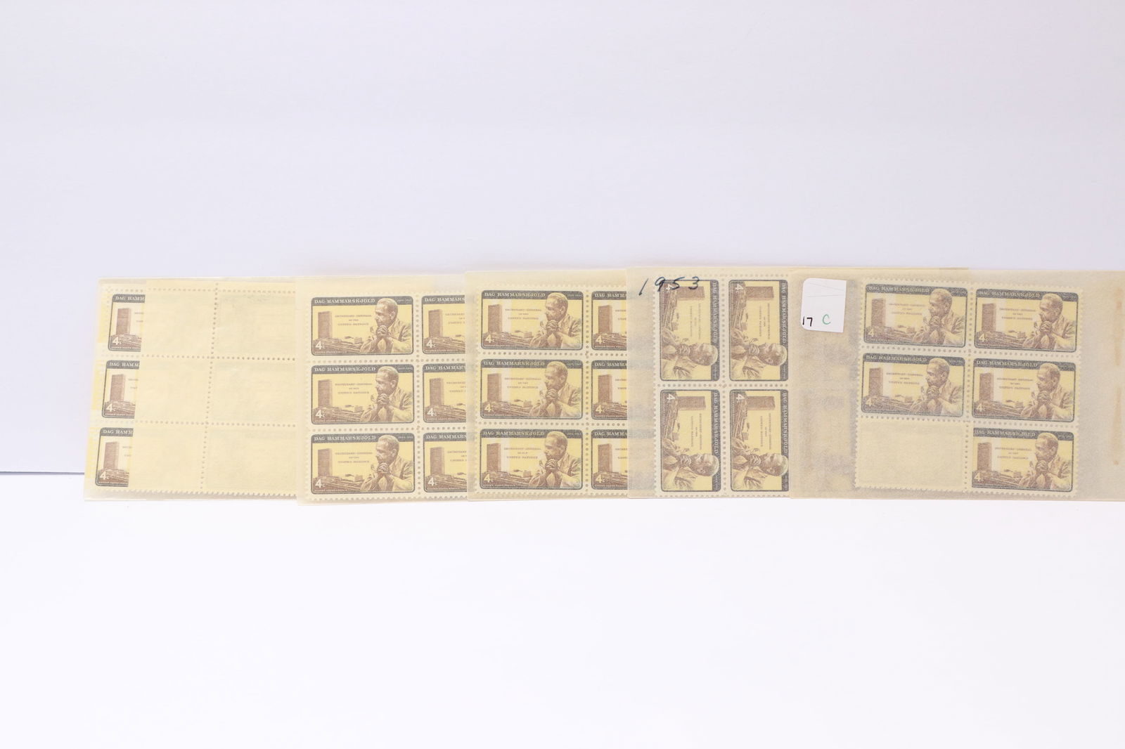 1940 U.S. 3¢ Booker T. Washington Commemorative Blocks (1 of 6)