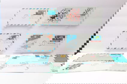 Collection of U.S. and United Nations Aerogramme and Postal Stationery First Day Covers