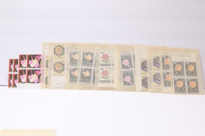 Bulgaria Floral Stamp Blocks
