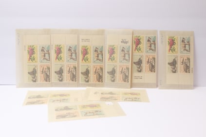 1982 U.S. 20¢ State Birds and Flowers Blocks of Four