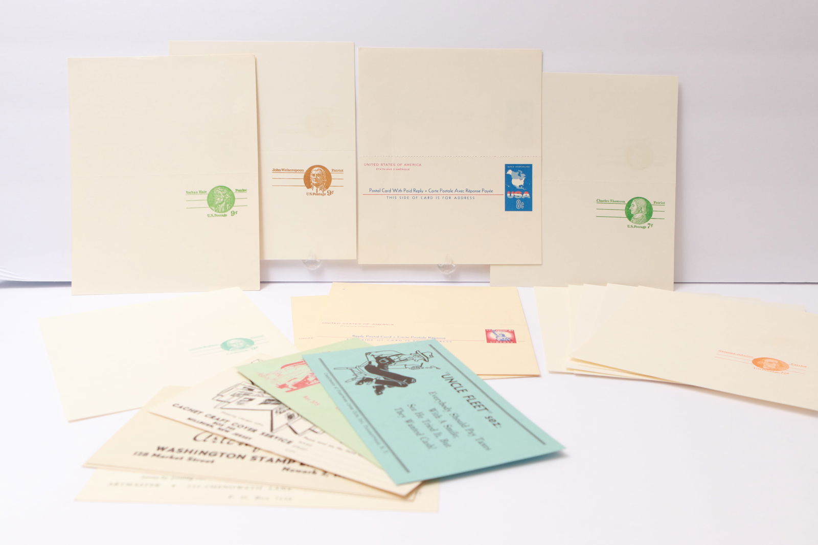 Vintage Philatelic Ephemera & Postal Stationery Collection – Cachet Ads, Patriot Stamped (1 of 8)