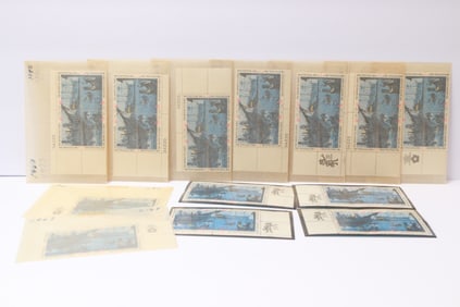 Boston Tea Party 8 Cent Stamps 4 Blocks