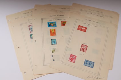 United Nations Stamps Mounted on Album Pages (1950s–1960s)
