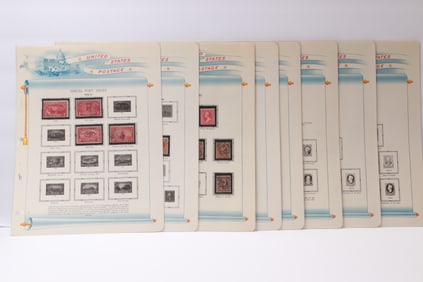 United States Postage Stamps on Album Pages (1847–1903 Issues)