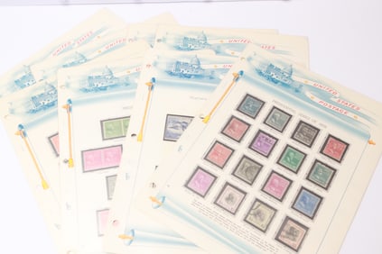 United States Postage Stamps on Album Pages (1920s–1970s Issues with Postage Due, Special