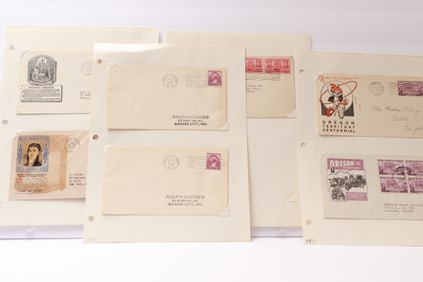 Group of 1930s U.S. Centennial First Day Covers – Oregon, Arkansas, and Pennsylvania