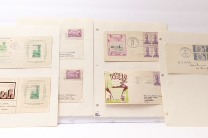 Group of 1937 U.S. First Day Covers – Hawaii, Northwest Territory, Maryland, and New York