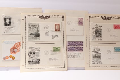 Group of U.S. First Day Covers – Historical Anniversaries and Commemoratives (1930s–1970s)