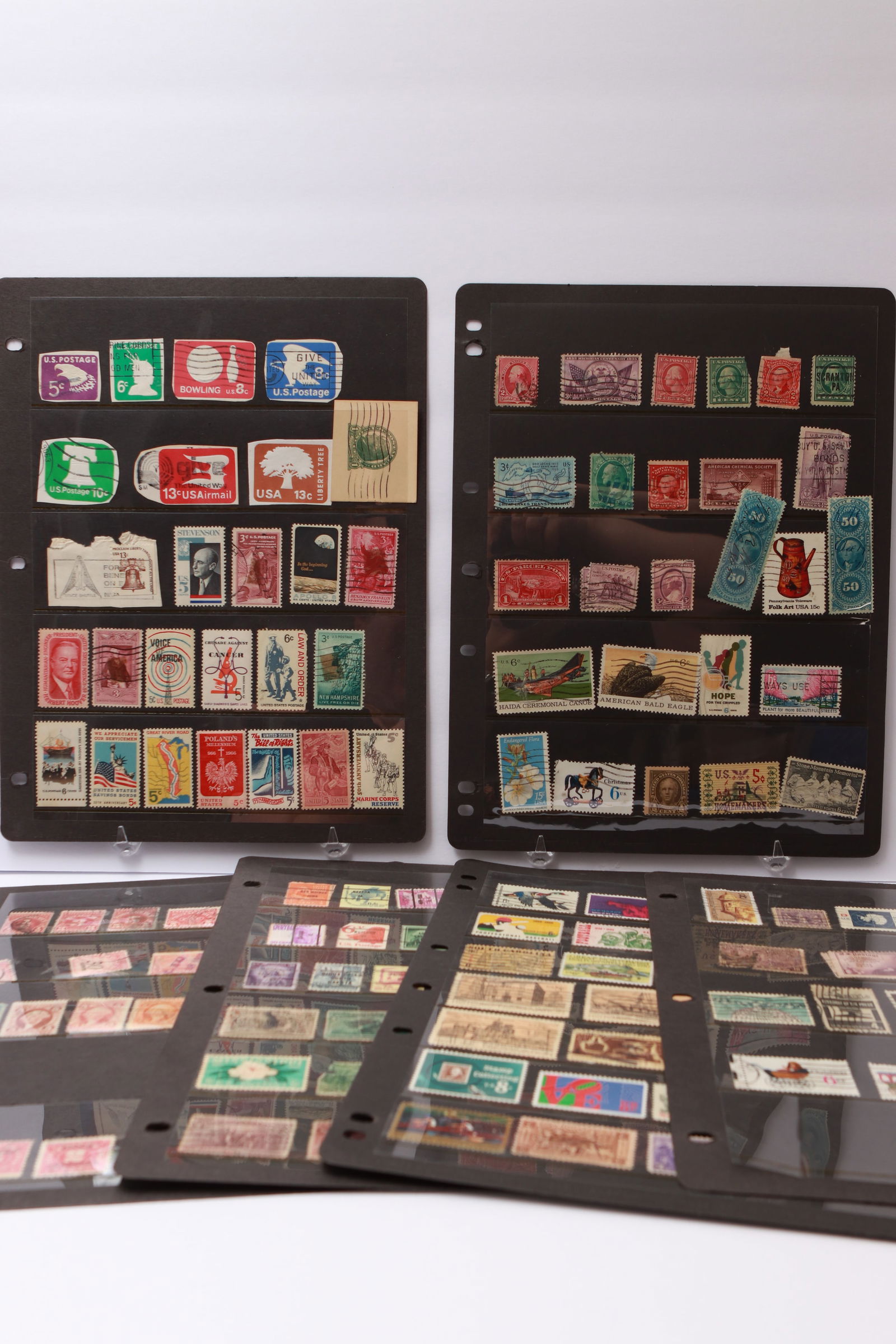 United States Postage Stamp Assortment in Stock Pages (1 of 10)