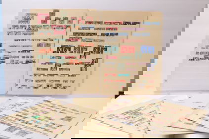 British Commonwealth and South Africa Stamp Collection on Album Pages