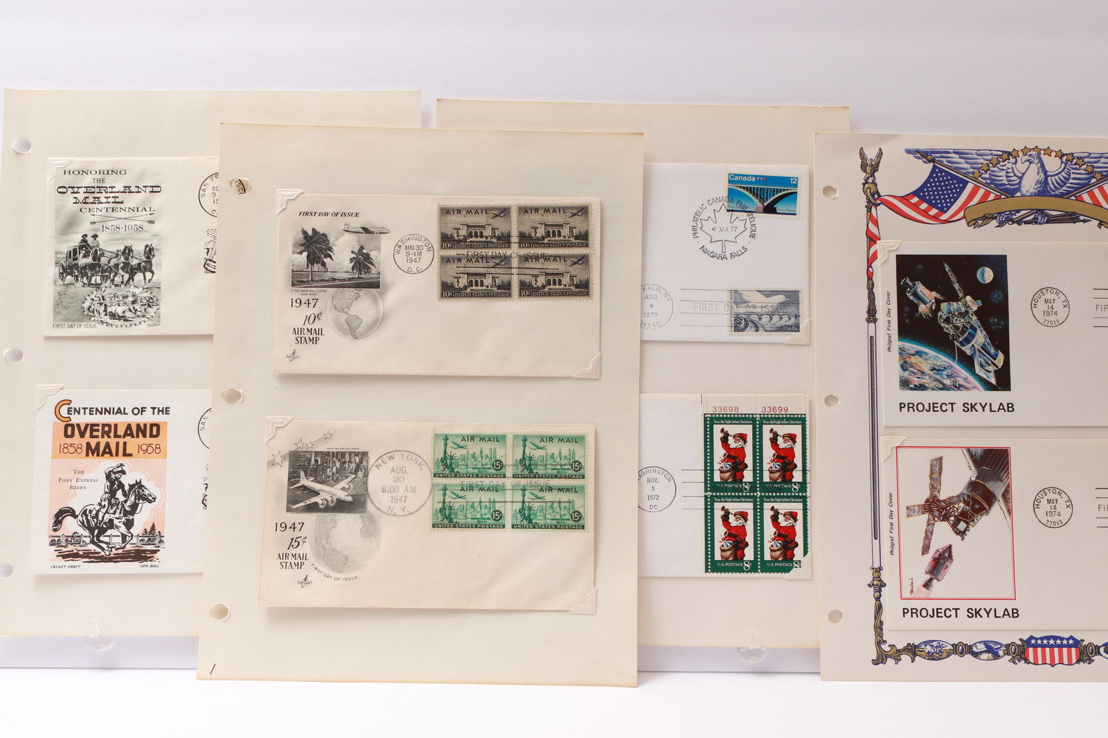 Collection of U.S. and Canada First Day Covers – Space Exploration, Peace Bridge, Overland Mail, (1 of 18)