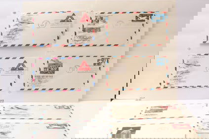 U.S. Airmail First Day Covers and Stamped Envelopes (1950s–1970s)