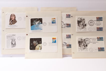 Collection of First Day Covers – Charles A. Lindbergh 50th Anniversary & U.S. Space Exploration