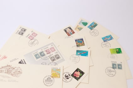 Canada First Day Cover lot with a variety of cacheted and uncacheted FDCs