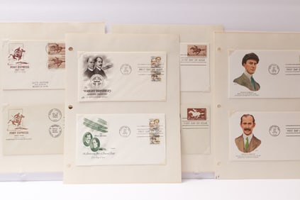 Collection of First Day Covers – Wright Brothers and Pony Express Centennial