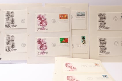 Collection of First Day Covers – Owls, Special Occasions, Steamboats, and Lighthouses