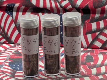 1944-S, 1946-S, & 1947-S Lincoln Wheat Cents In Tubes