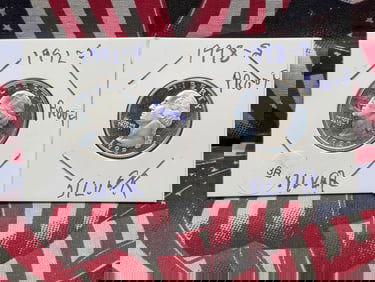 1992-S & 1998-S Proof 90% Silver Quarters